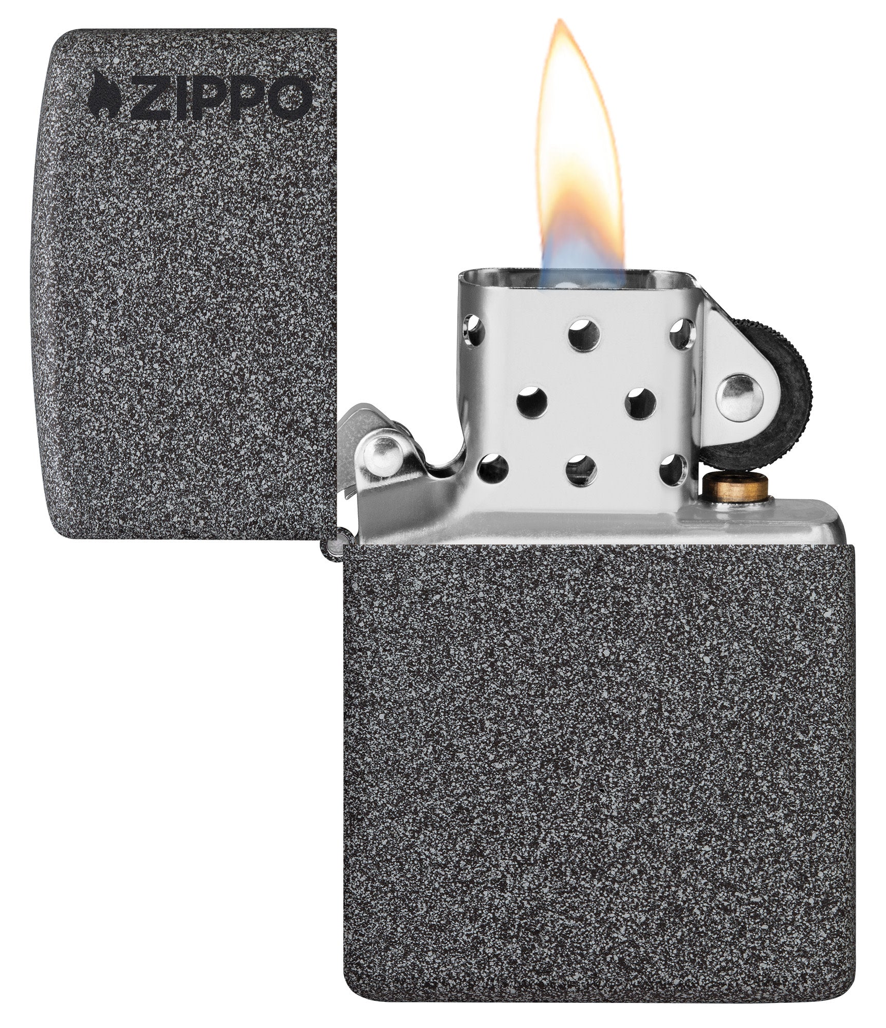 Zippo Classic Iron Stone Zippo Logo Windproof Lighter – Zippo USA
