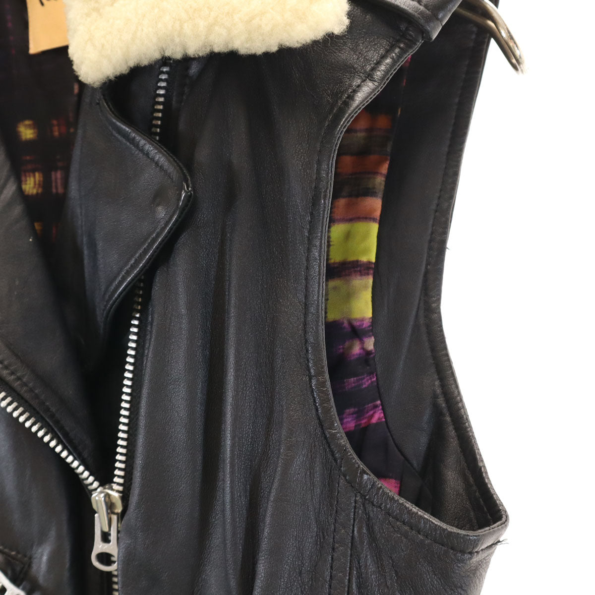 Paul+ Paul Smith ポールプラス ポールスミス ムートンカラー 羊革