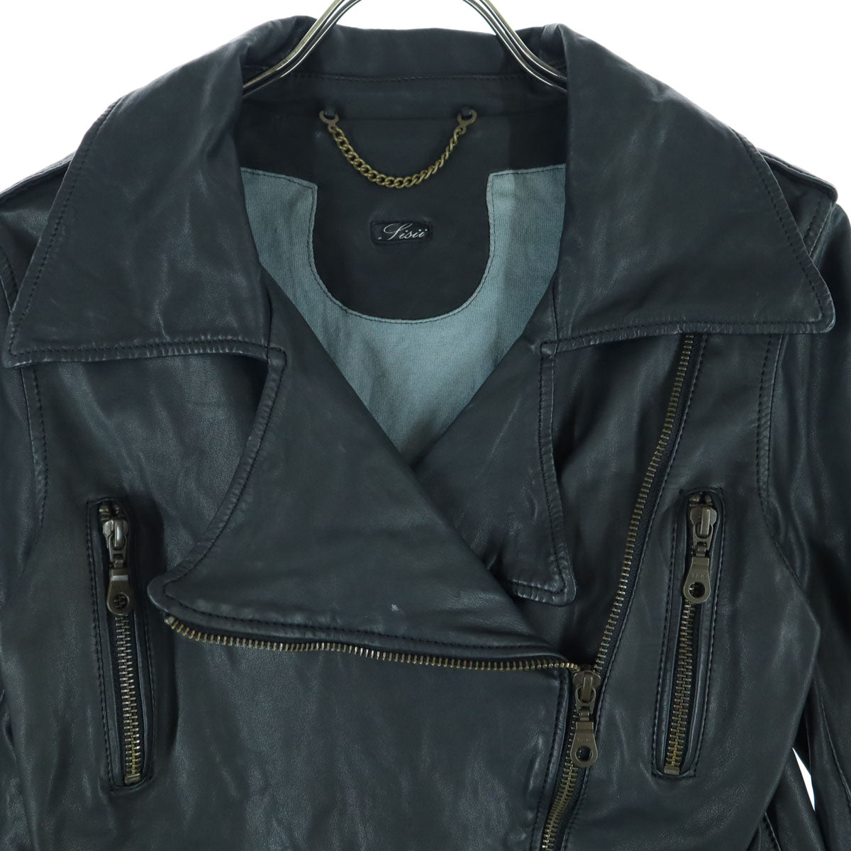 Sisii シシ シングルライダース ウォッシャブル レザージャケット