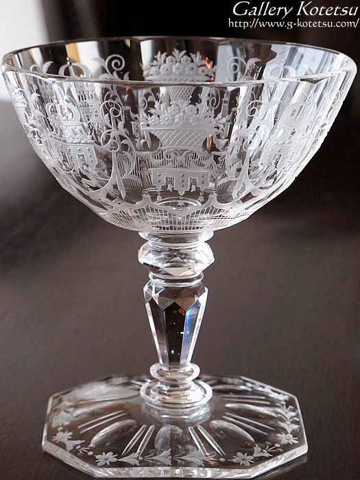 アンティーク ロブマイヤー 手描きエナメル盛上げ金彩 ペアのダンス 八