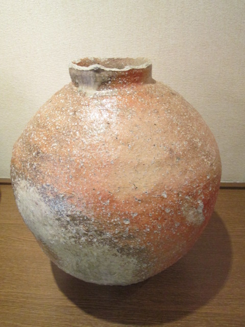 大壺 37cm 古信楽焼 三耳壺 江戸時代 T.c543 大壺 37cm 古