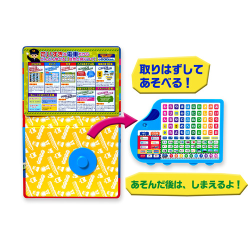 音の出る知育絵本|改訂版 あいうえお・ABC でんしゃタブレット|中村