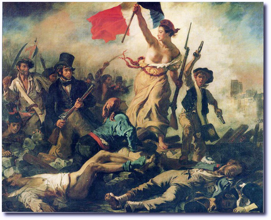 kEugène Delacroix【民衆を導く自由の女神】 ドラクロワ 「民衆を導く