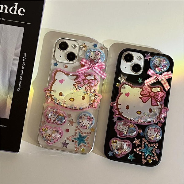 ハローキティ 携帯電話ケース ピンク ミニ キラキラハローキティiphone