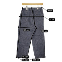 45R/45rpm コットンツイードの908イージーポッポパンツ（インディゴ