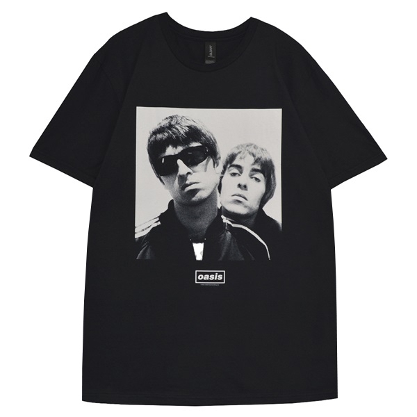 OASIS Noel & Liam Square Photo Tシャツ BLACK | GEEKHEAD
