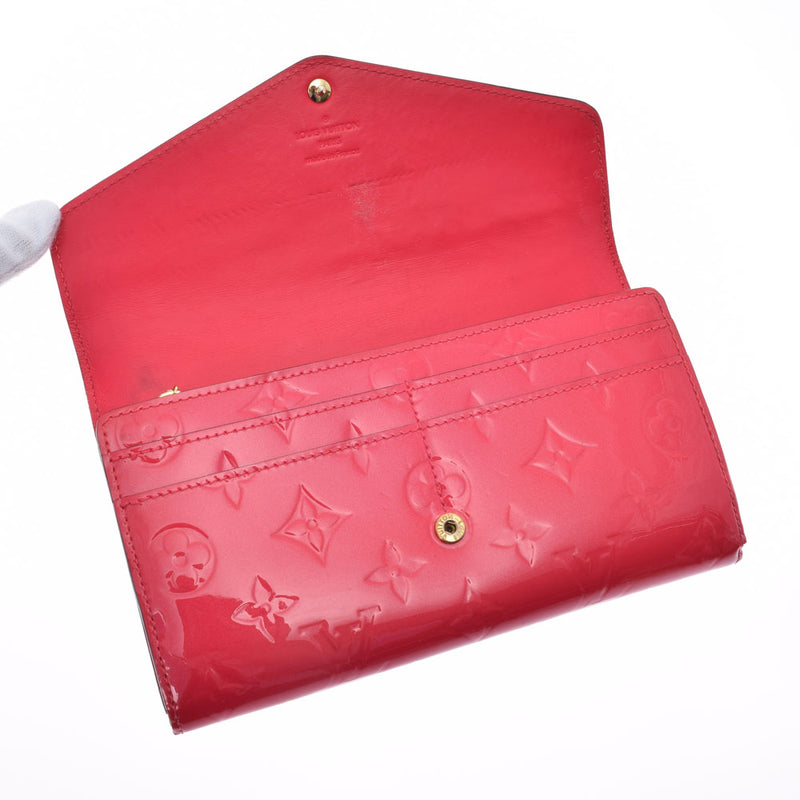 ルイヴィトンポルトフォイユ サラ 14125 ホットピンク ゴールド金具