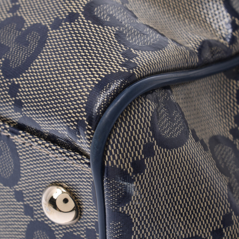 GUCCI グッチ GGクリスタル ネイビー トートバッグ