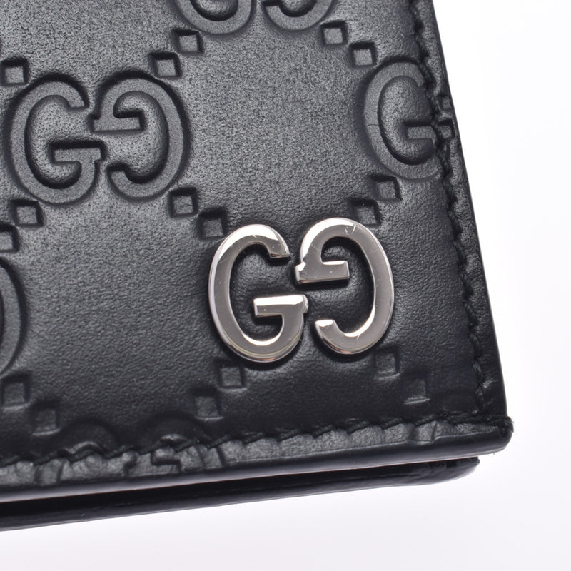 美品】GUCCI ブラック 二つ折り財布 GGロゴ グッチ(GUCCI) 二つ折り