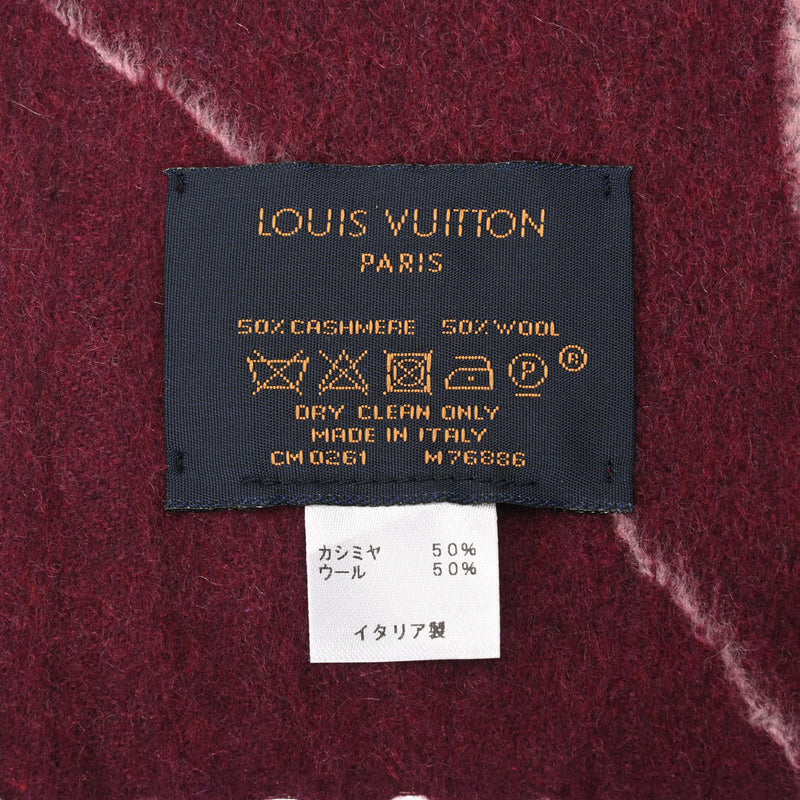 ルイヴィトンエシャルプ ジ アルティメット ワインレッド系 ユニ