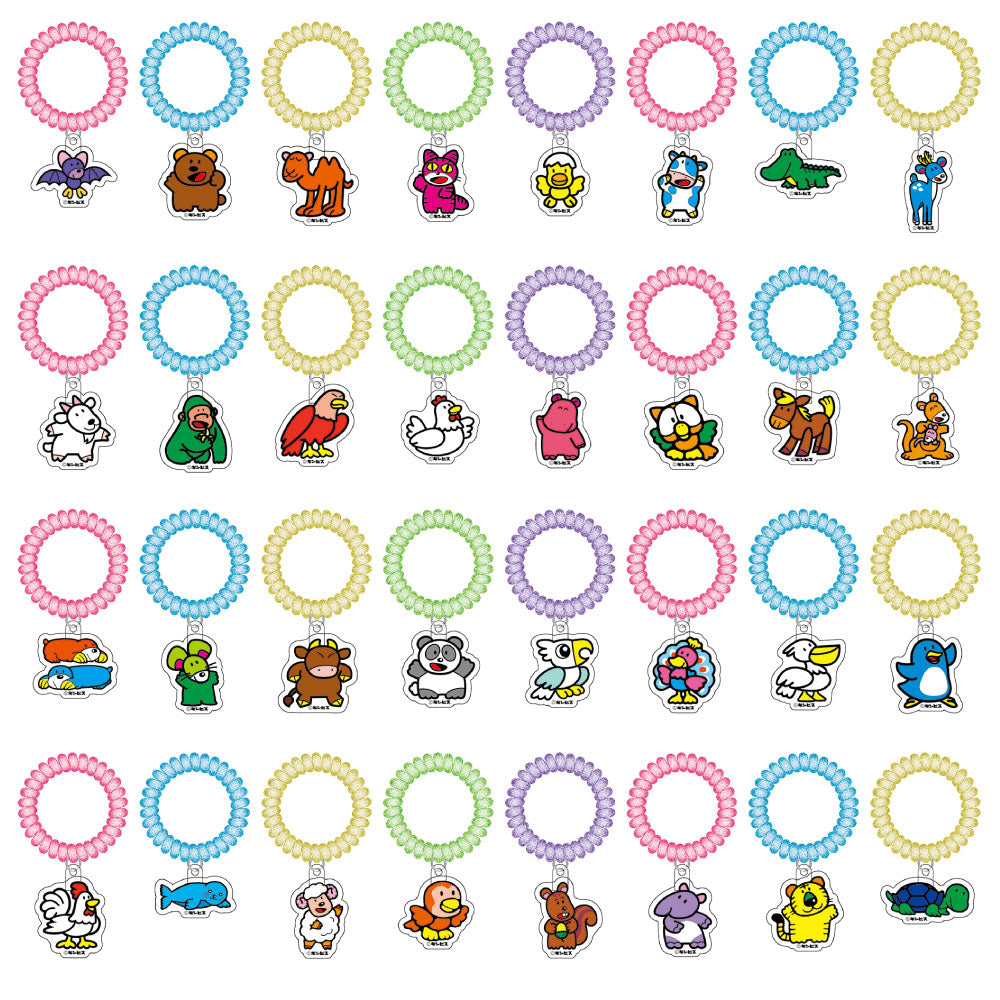 LAND24】アクリルチャーム付きヘアゴム（56種ランダム）– ギンビス