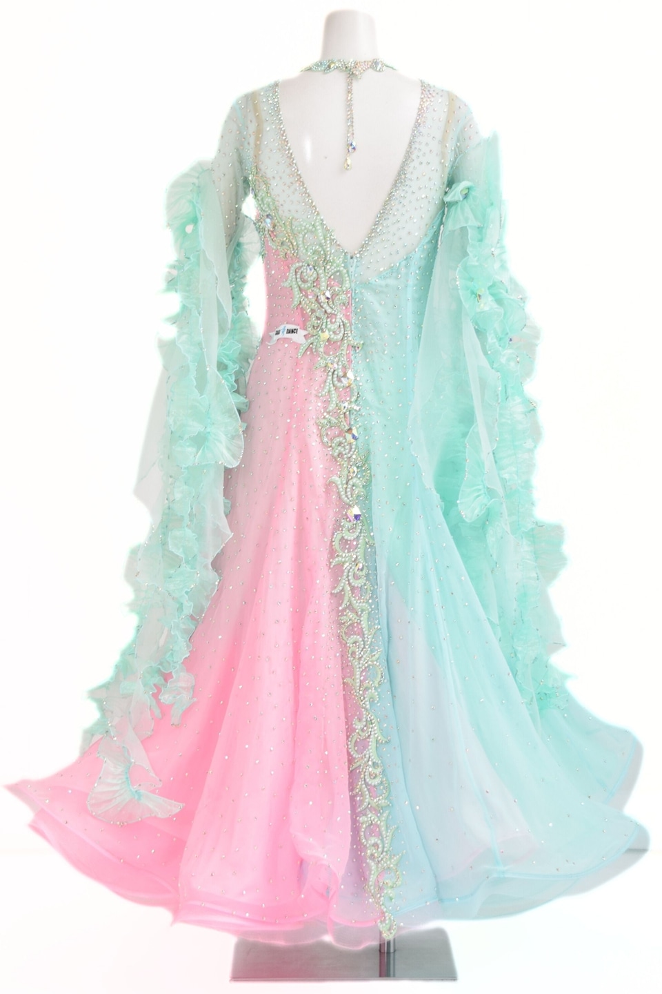 スタンダードドレス WS0734D スペアミント/シュガーピンク M 社交