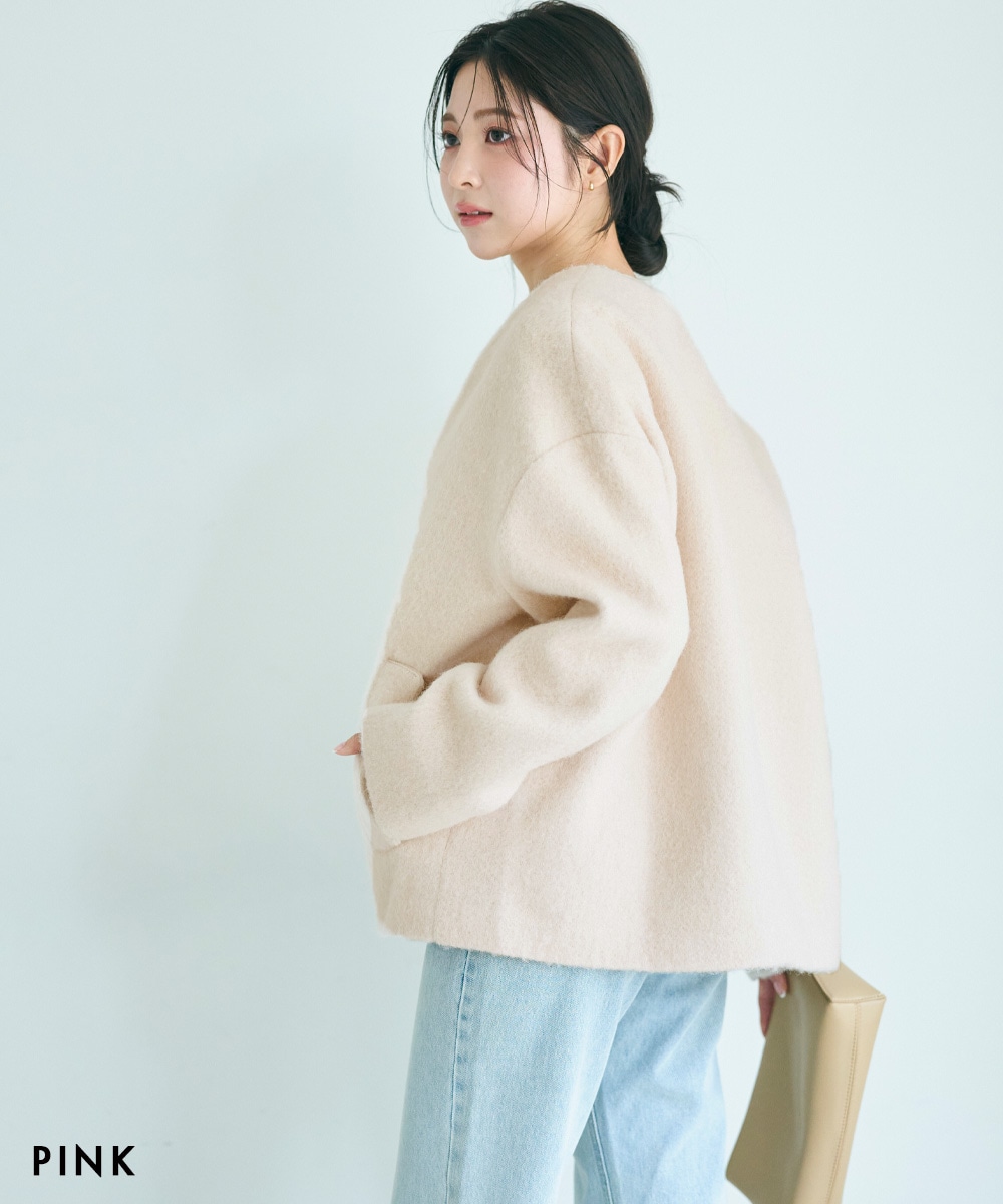 HARUKA DESIGN】Vネックモヘアシャギージャケット【宅配便】 | すべて