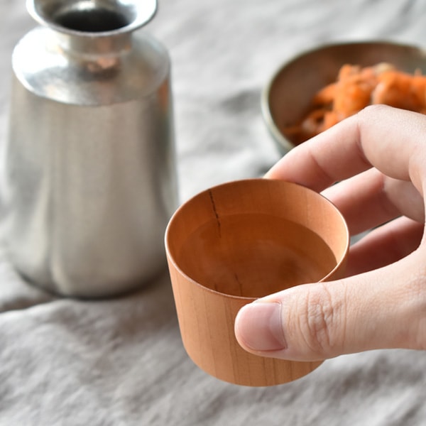 Hacoa×能作】「Sake Set」収納時の佇まいも美しい、錫の徳利と天然木の