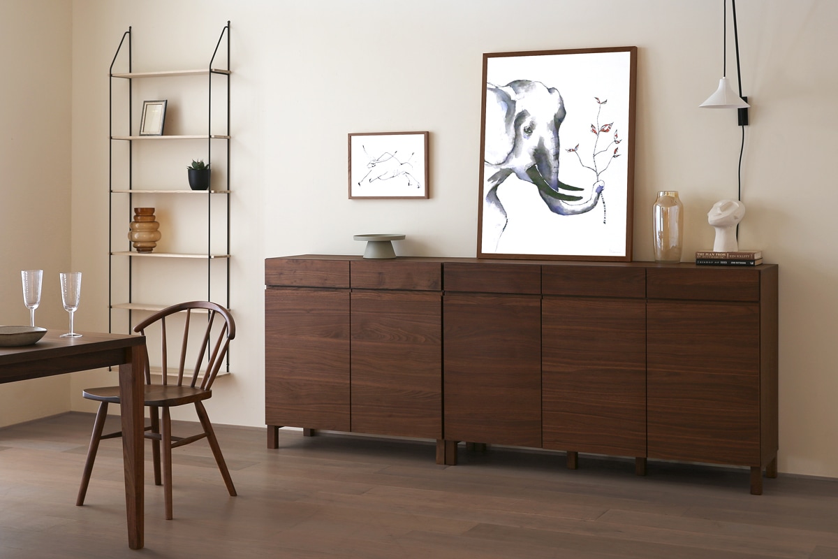 LECCE 134キャビネット ウォルナット