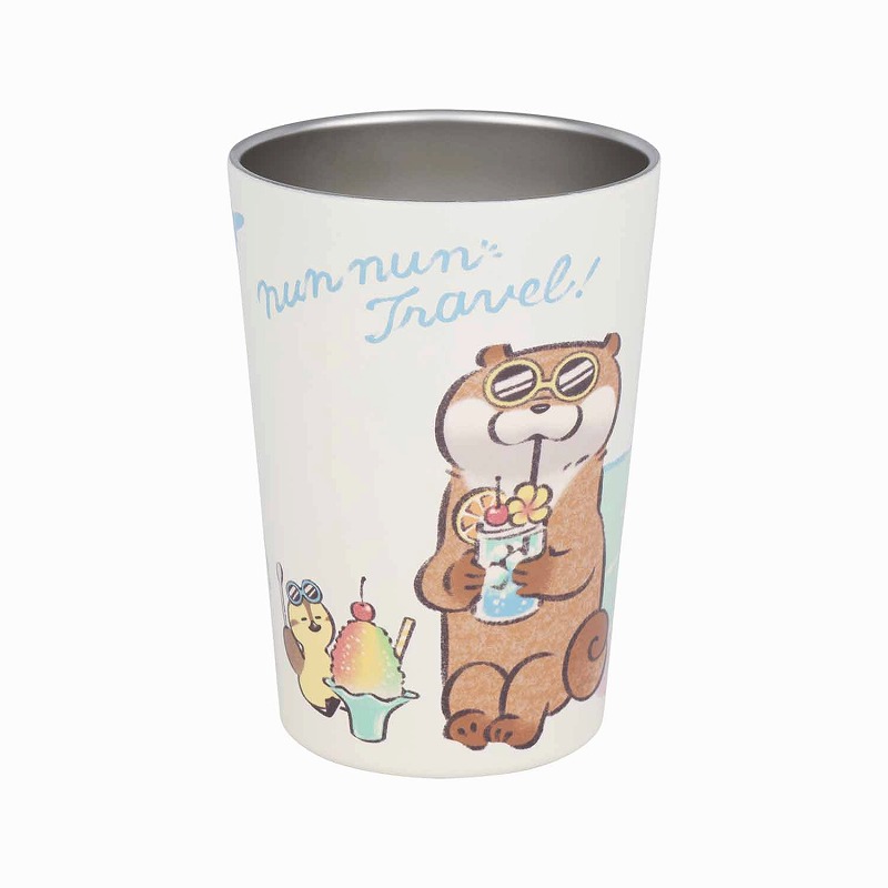可愛い嘘のカワウソ ぬんぬんトラベルだぬ！ 保冷・保温タンブラー