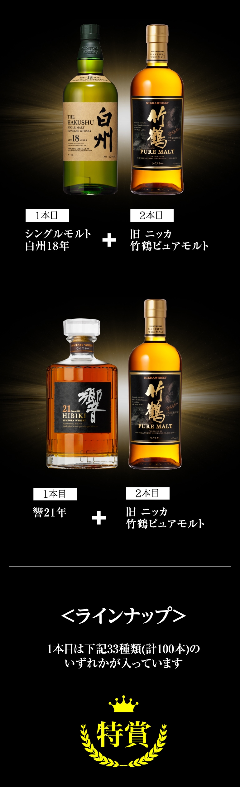 品質保証，2025 サントリー ウイスキー山崎18年、響21年 新品 山崎18年 響