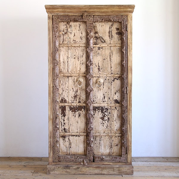 アンティーク家具 キャビネット 高さ190cm 収納 グジャラート 古材