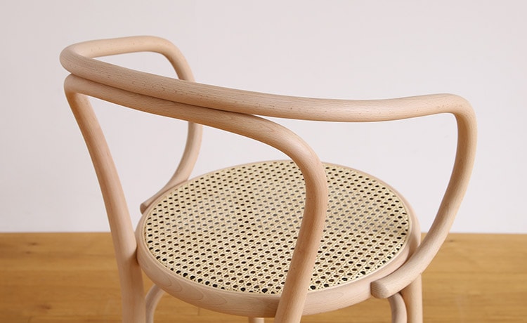 M-RS ダイニングチェア アームチェア/肘あり ラタン 曲木 ブナ材 BENT