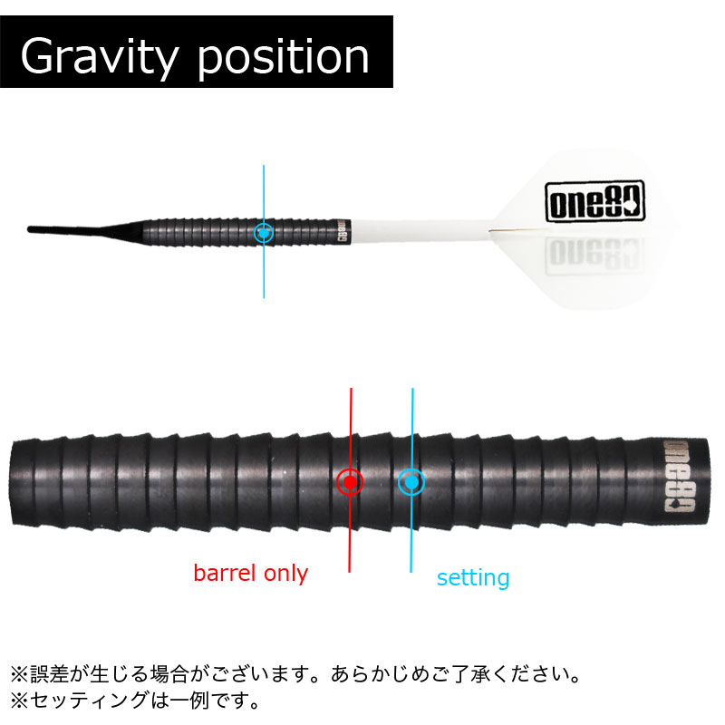 ワンエイティー ニケ ブラック 17.5g One80 NIKN Black 17.5g ダーツ