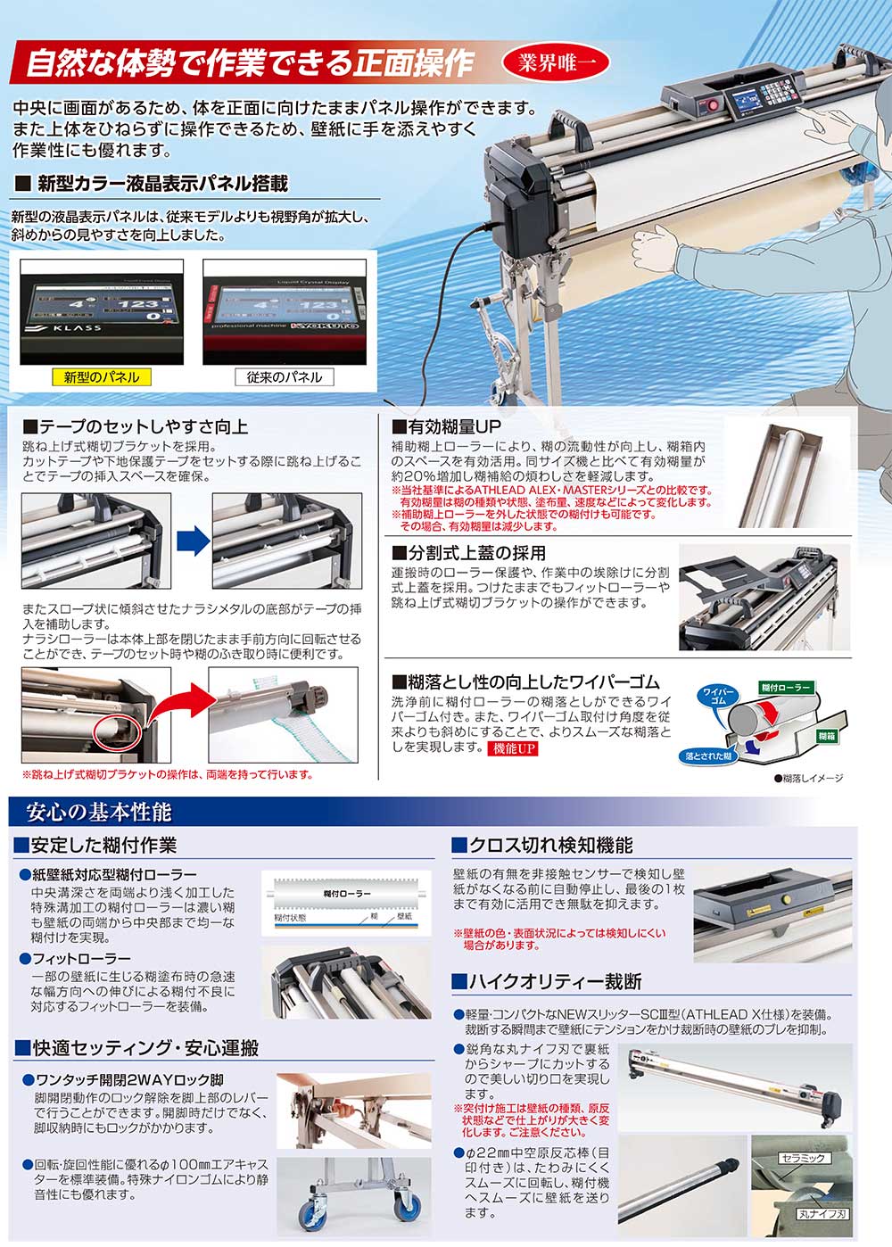 KLASS（極東産機）高機能自動壁紙糊付機 Hiβ-ATHLEAD X／ハイベータ