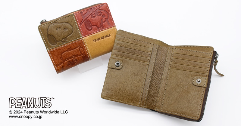 PEANUTS/SNOOPY】スヌーピー 二つ折り財布 【TEAM BEAGLE】［sp-73441］