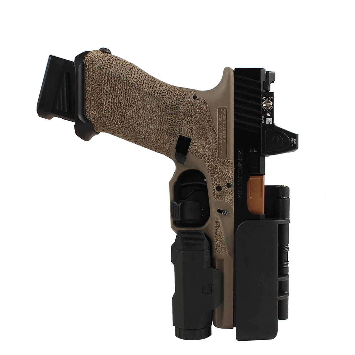 Quantum Mechanicsタイプ クイックタクティカルホルスター Black (G17