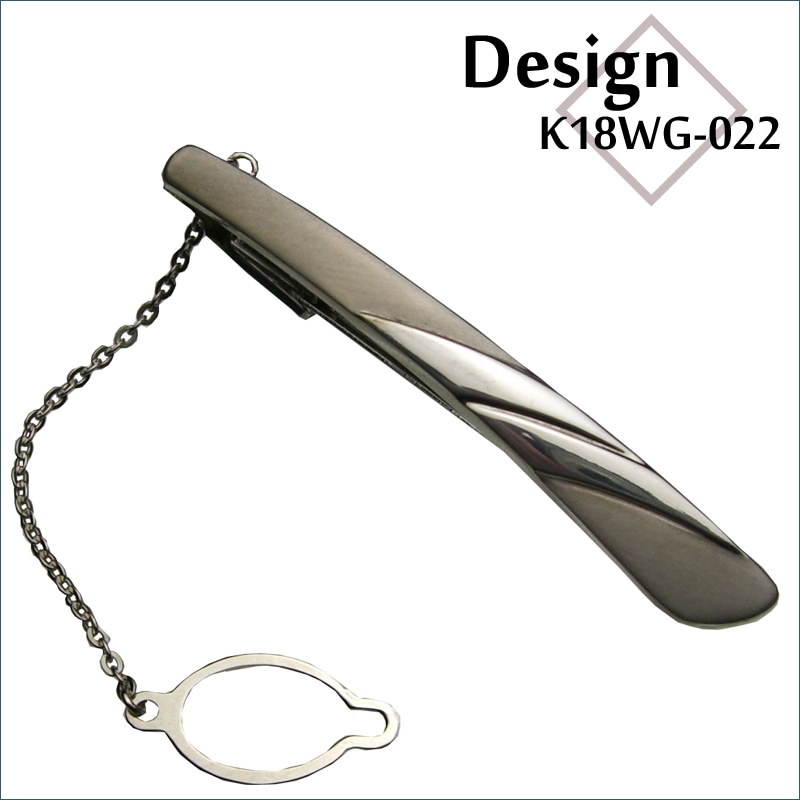 ホワイトゴールドネクタイピン K18WG-022｜貴金属ネクタイピン通販専門