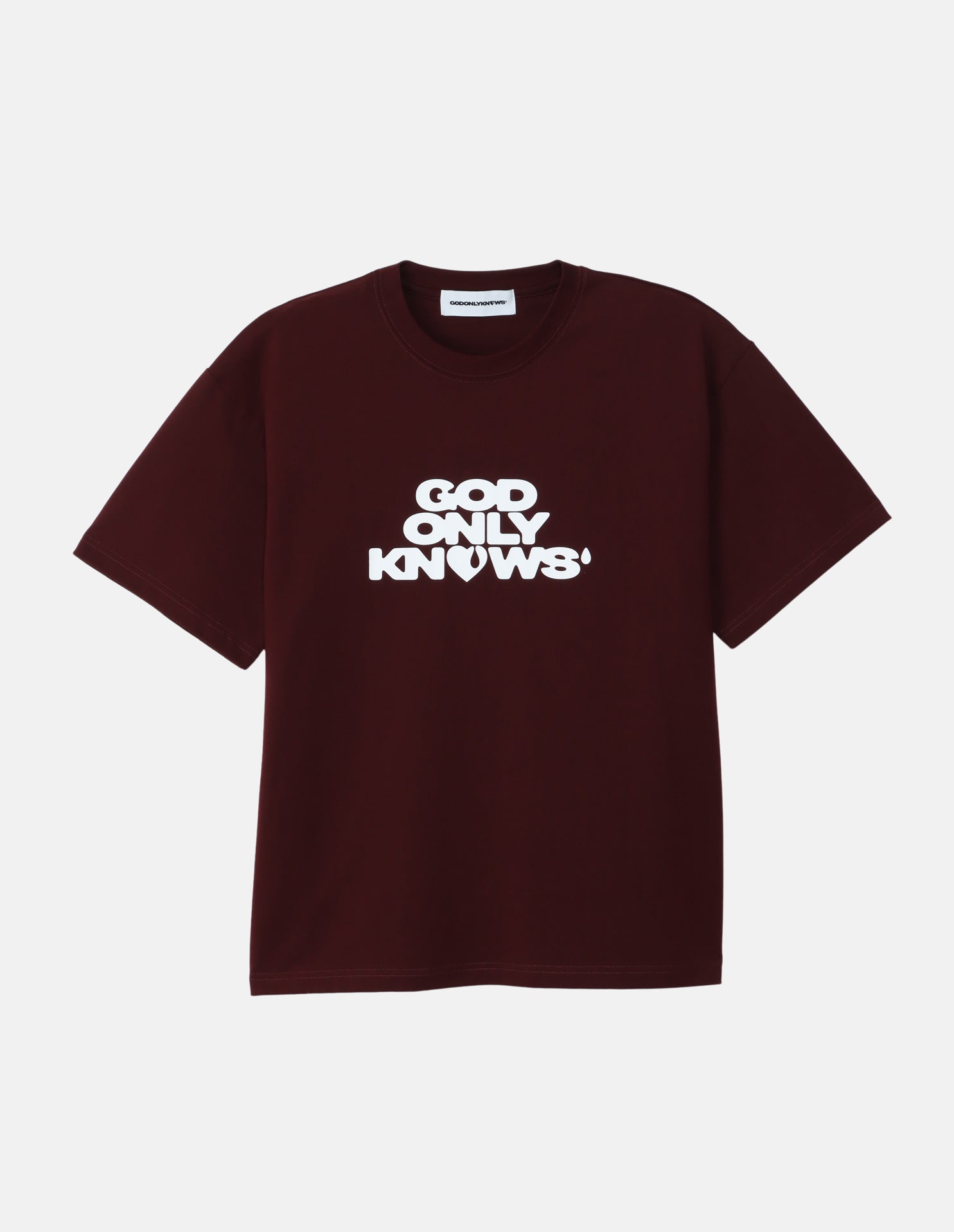 ミュージシャン GOD ONLY KNOWS COLLEGE LOGO T-SHIRT ミュージシャン