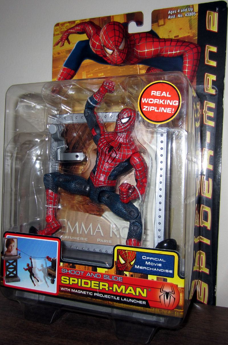 Shoot Slide Spider-Man Action Figure 2 Movie Toy Biz