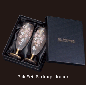 EL DORADO SAKURA WINE ペアセット- 金銀箔工芸さくだ ／ 金箔を使用