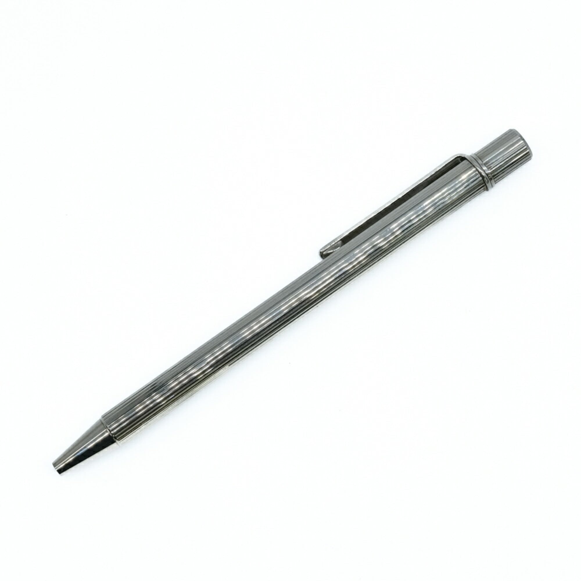 Cartier Must Ballpoint Pen Twist Type Silver ST150091 Blue Ink