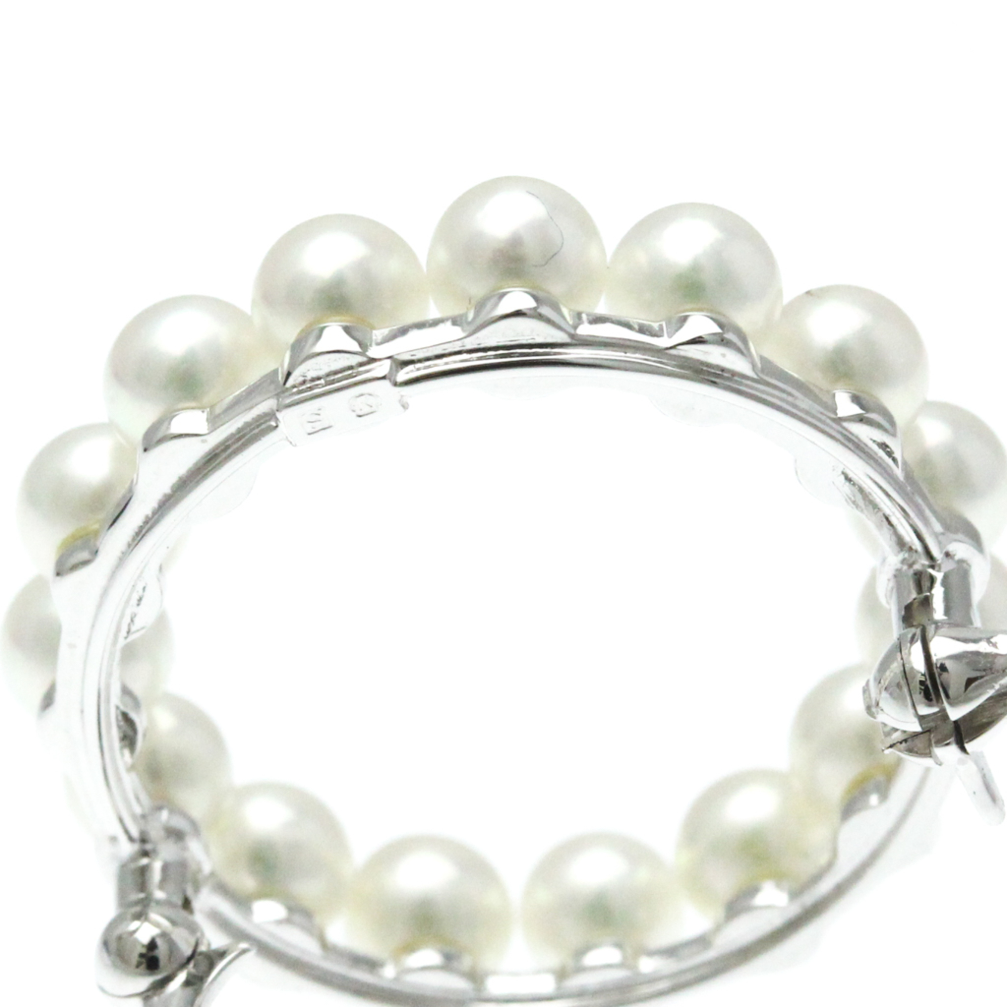 006【ミキモト】シルバーブローチM パール約7.1mm