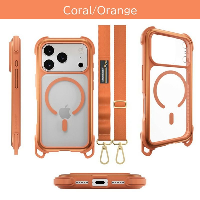 耐衝撃☆米軍MIL規格】MagEasy Odyssey +Strap M C iPhone17Pro