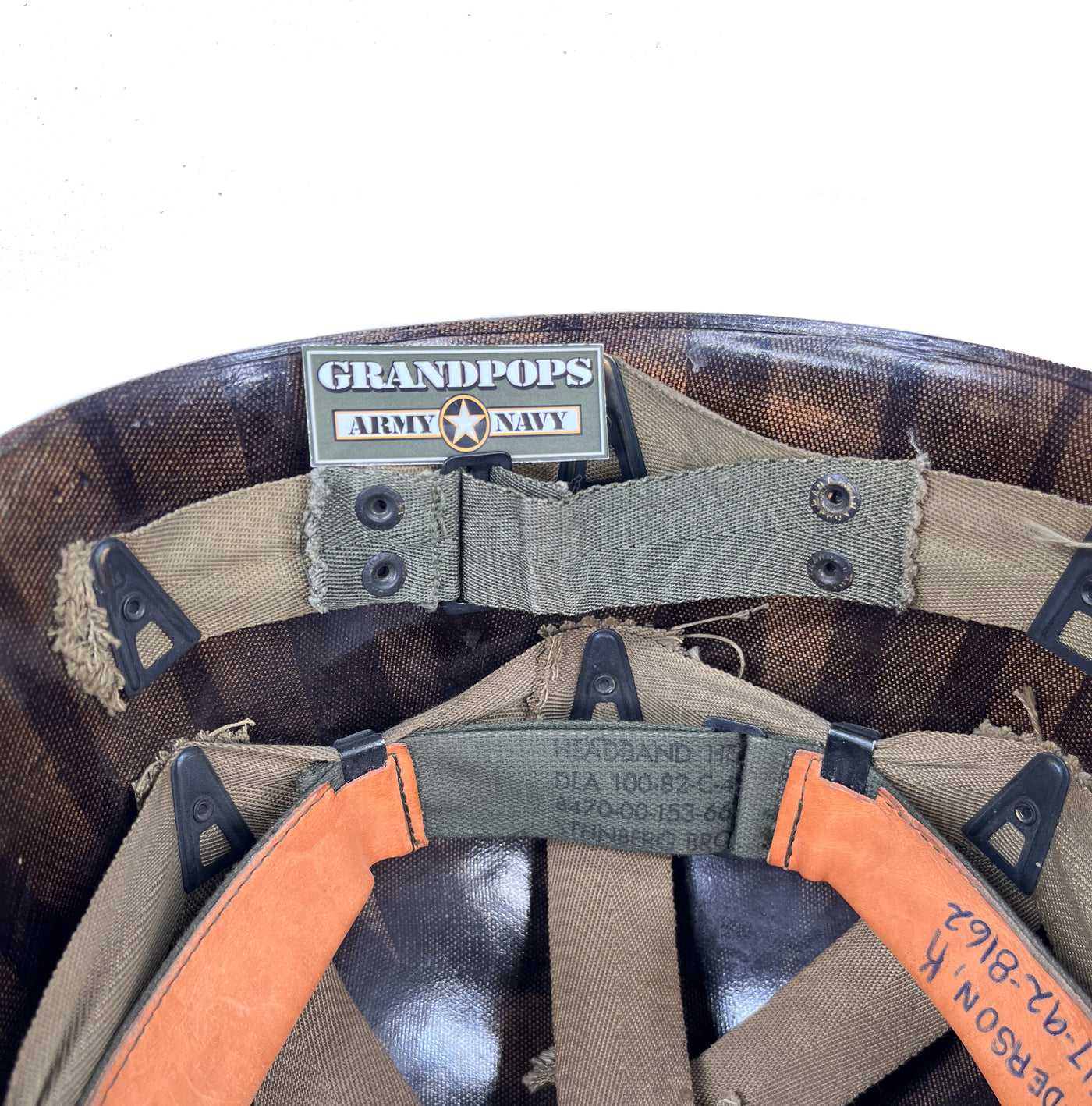 U.S. Korean War Original M1 Helmet Liner Nap Strap – GRANDPOPSARMYNAVY
