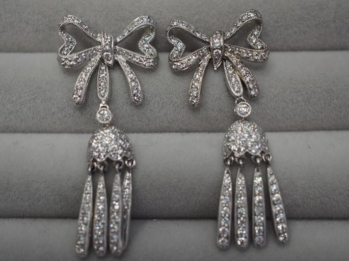 pt900 ダイヤモンドピアス 重量1.2g 査定&クリーニング済 ピアス Pt900