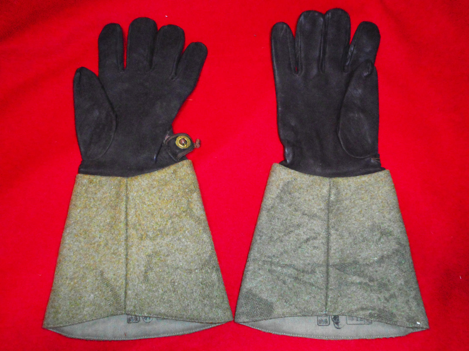 □ レア 当時物 旧日本陸軍 操縦者手袋 戦車兵 □ 日本軍 軍隊 軍装