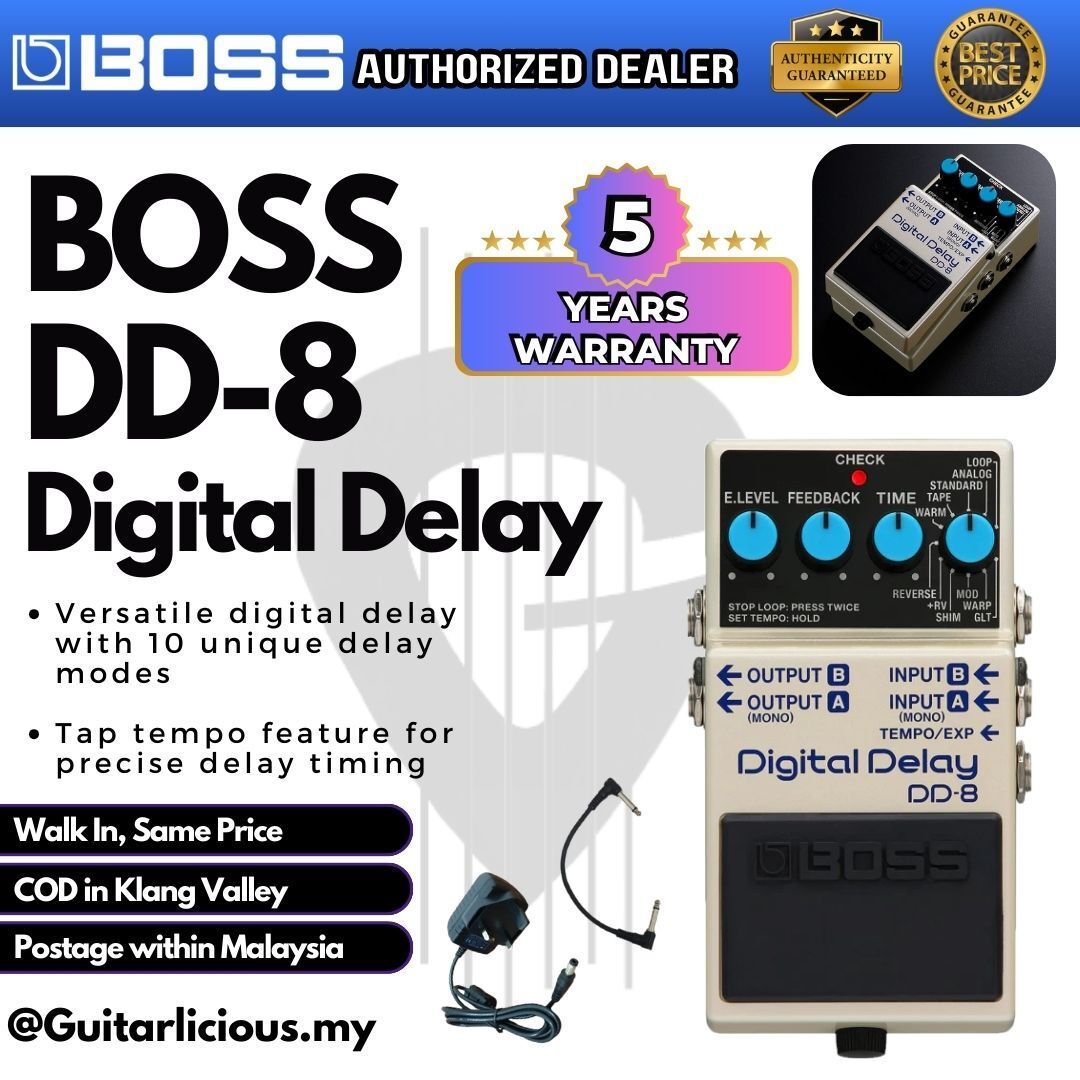 BOSS DD-8 Digital Delay Guitar Effects Pedal ( DD8 / DD 8