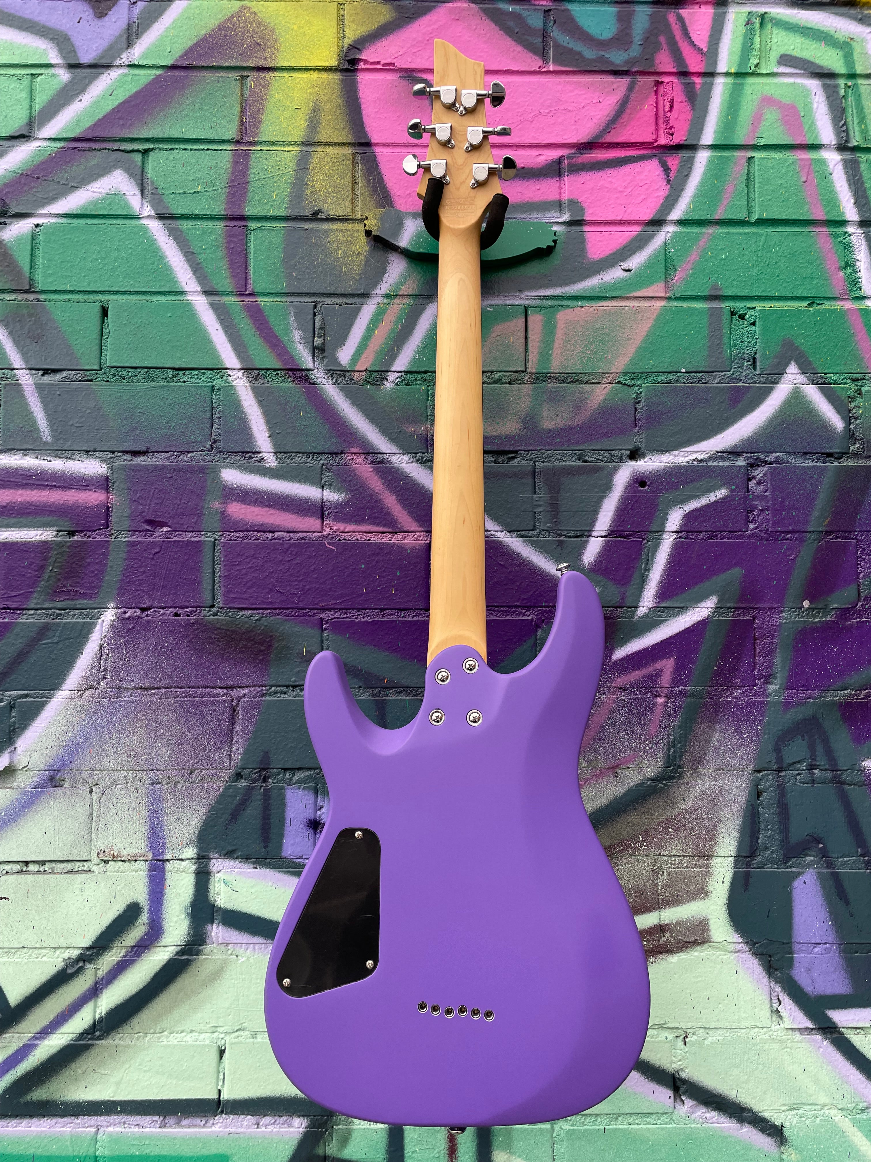 Schecter C-6 Deluxe Electric Guitar - Satin Purple – Guitar Paradise