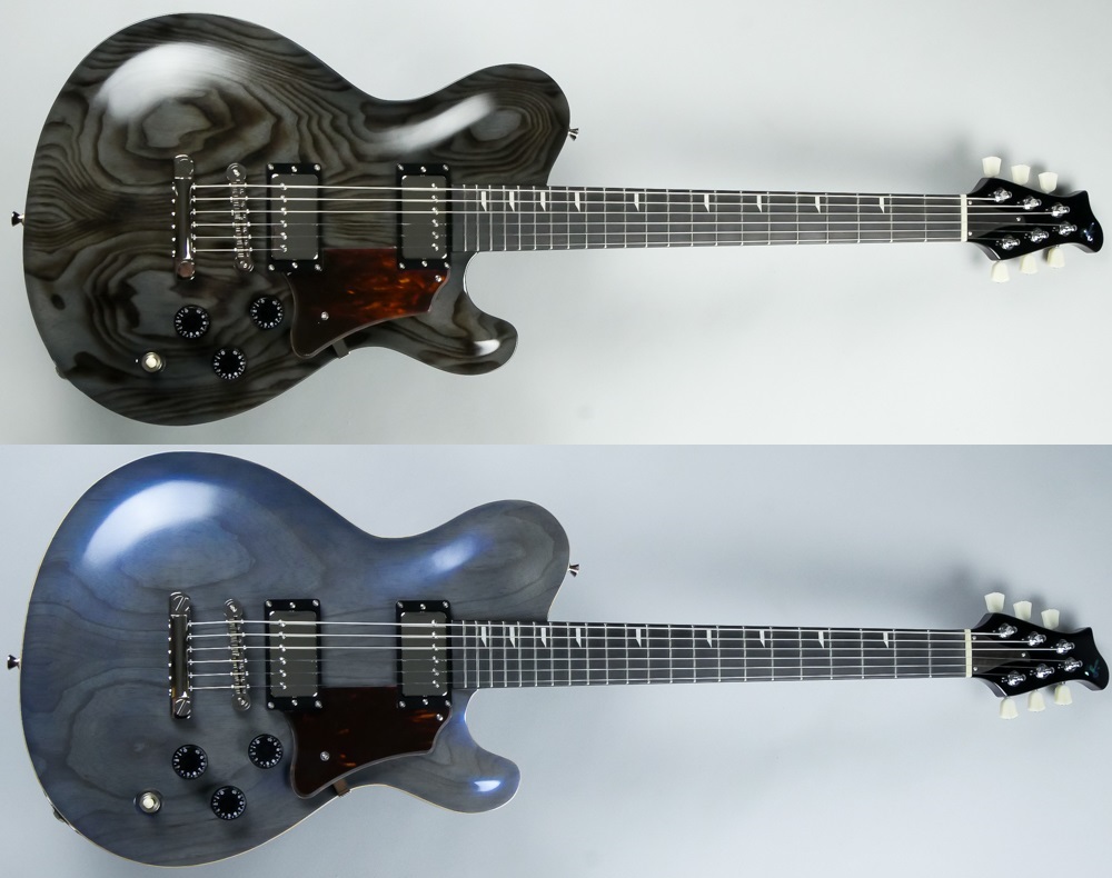 ダークブルー セミホロウボディ エレキギター ダークブルー セミホロウ