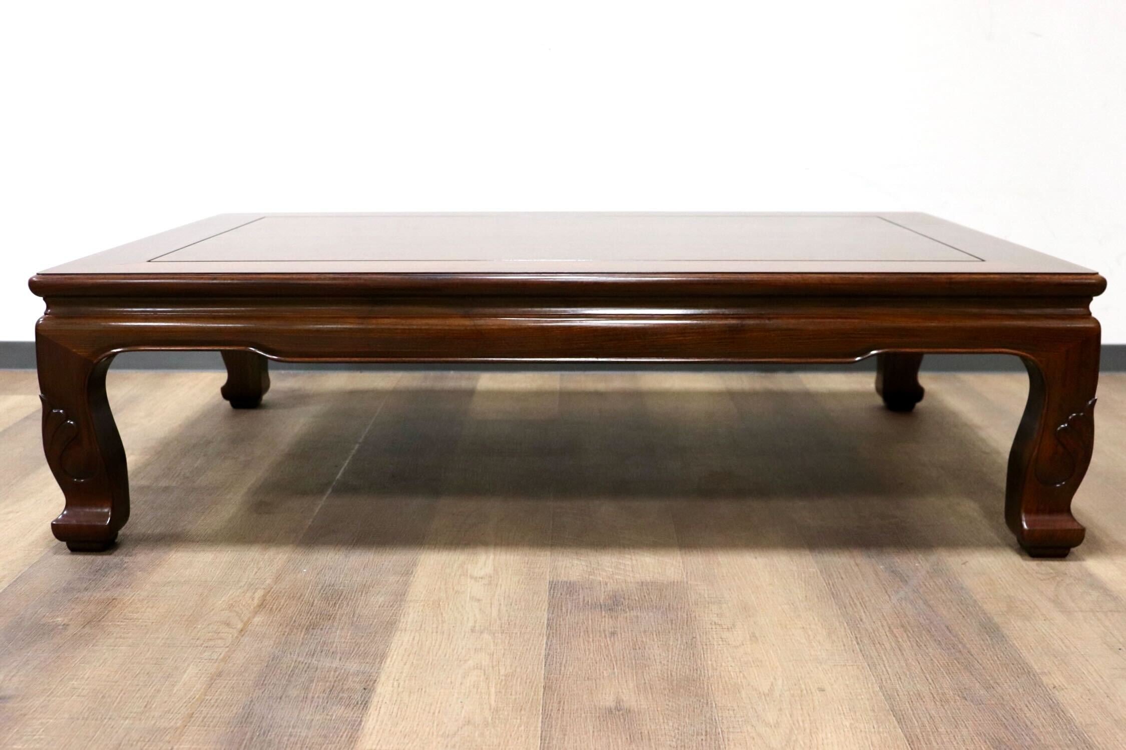 GMGF118○中澤唐木 尾崎作 花梨 無垢材 座卓 ローテーブル リビング