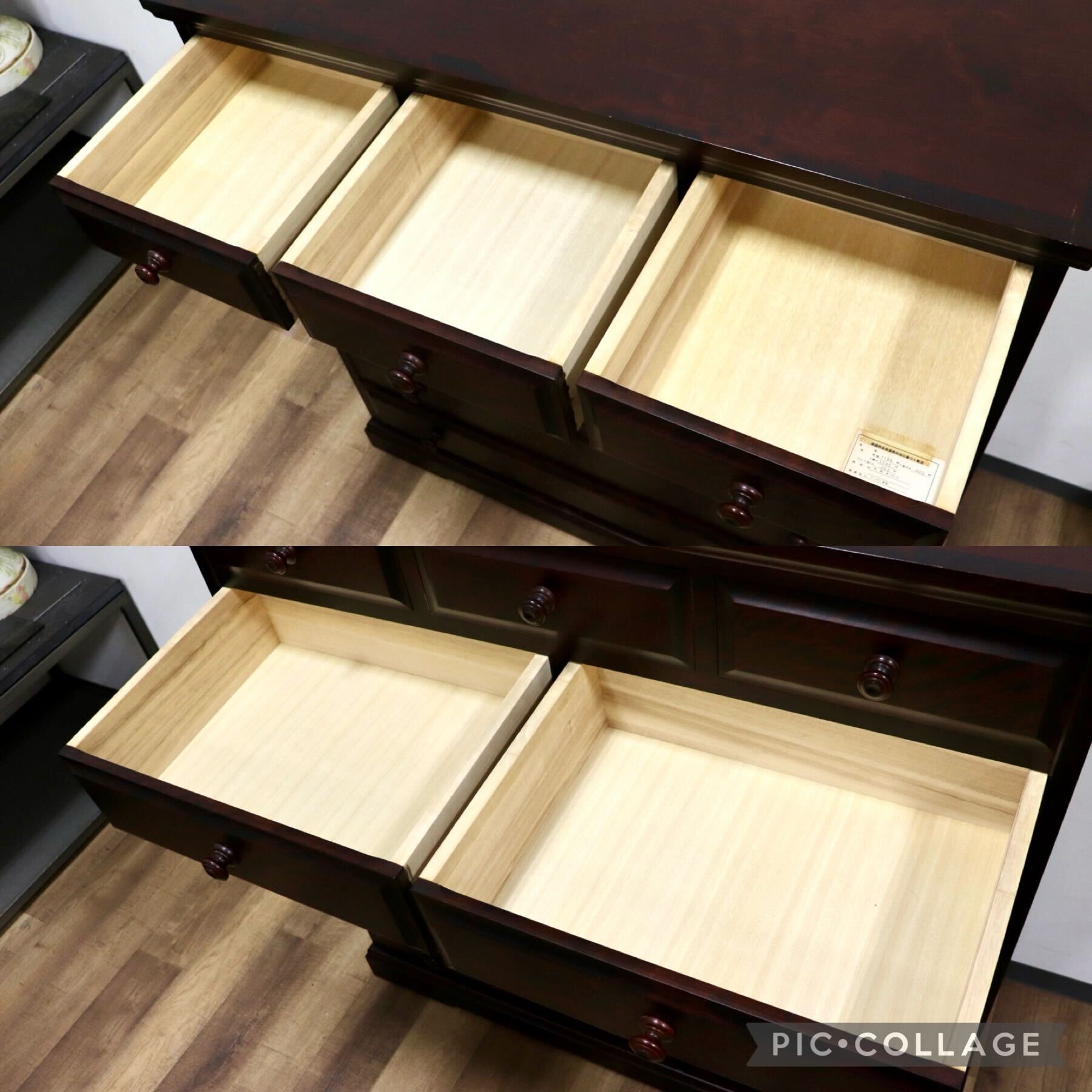 和箪笥 6段 引き出し 整理たんす 時代箪笥風 和家具 店頭引き渡し歓迎