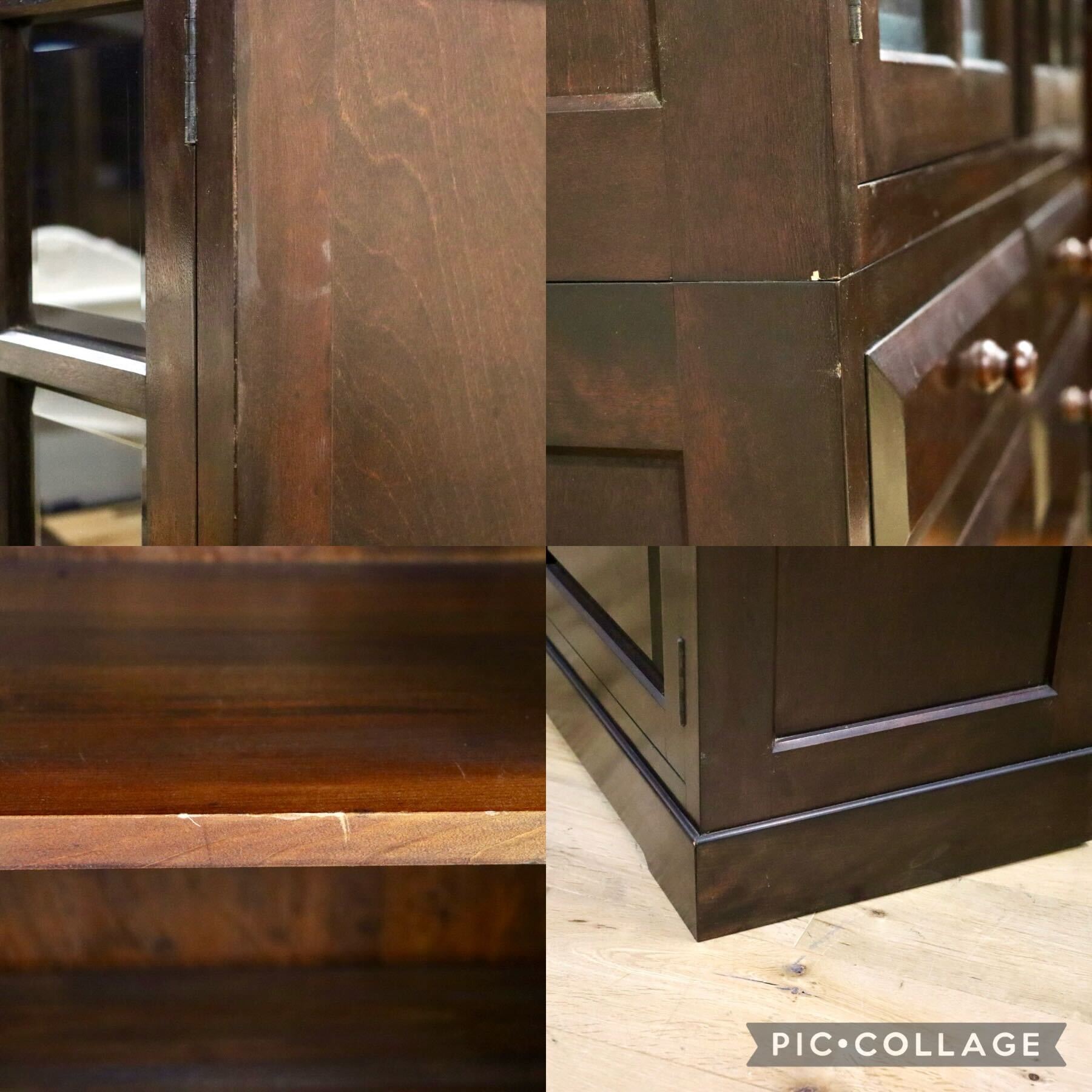 GMHS16○松本民芸家具 G-2型 面取食器棚 食器棚 飾り棚 収納