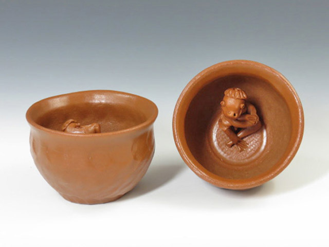 福島県のやきもの 田島萬古焼の酒器 ぐい呑