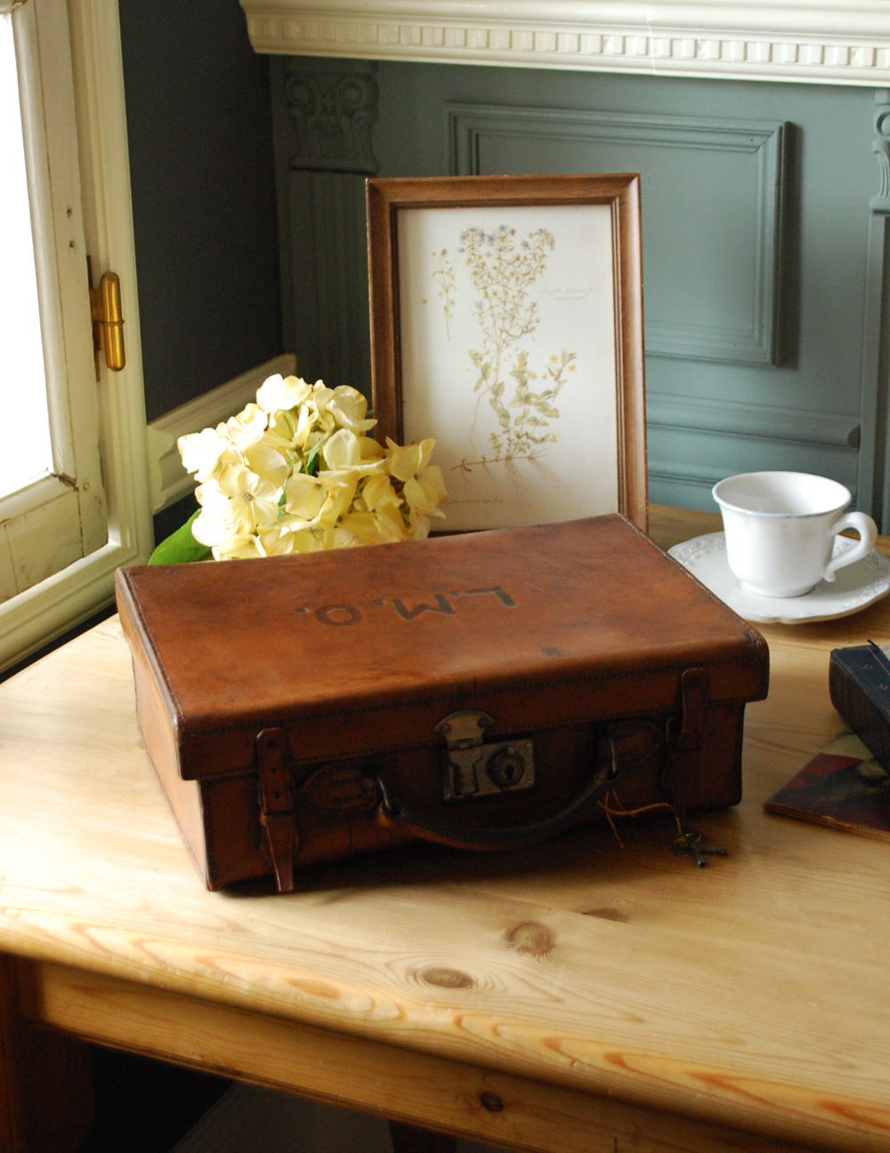 英国のオシャレなアンティーク雑貨、トランク（旅行バッグ）(m-467-f