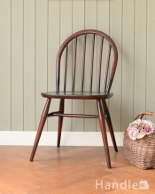 イギリスから届いたアンティークの椅子、ボビンターニングレッグの