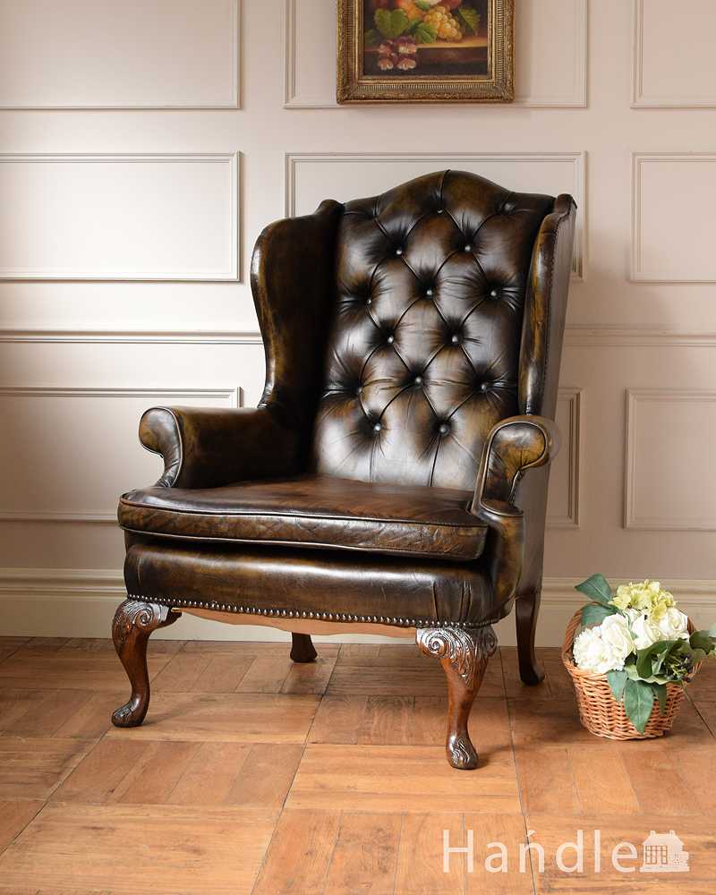 ソファ 1人掛け アンティークソファ ソファー 1人掛けソファ 木 レトロ