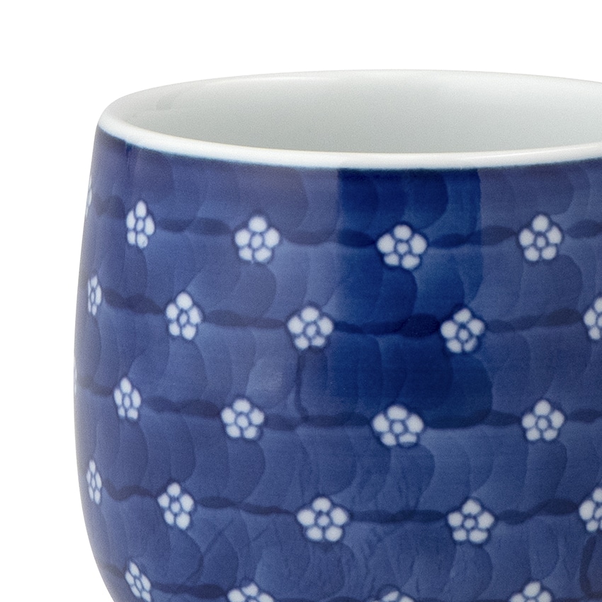 1514 源右衛門 染付割地文 大皿 36cm 未使用 1514 源右衛門 染付割地文