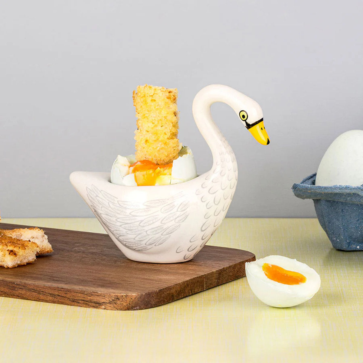 エッグカップ スワン ホワイト（Egg cups Swan White）