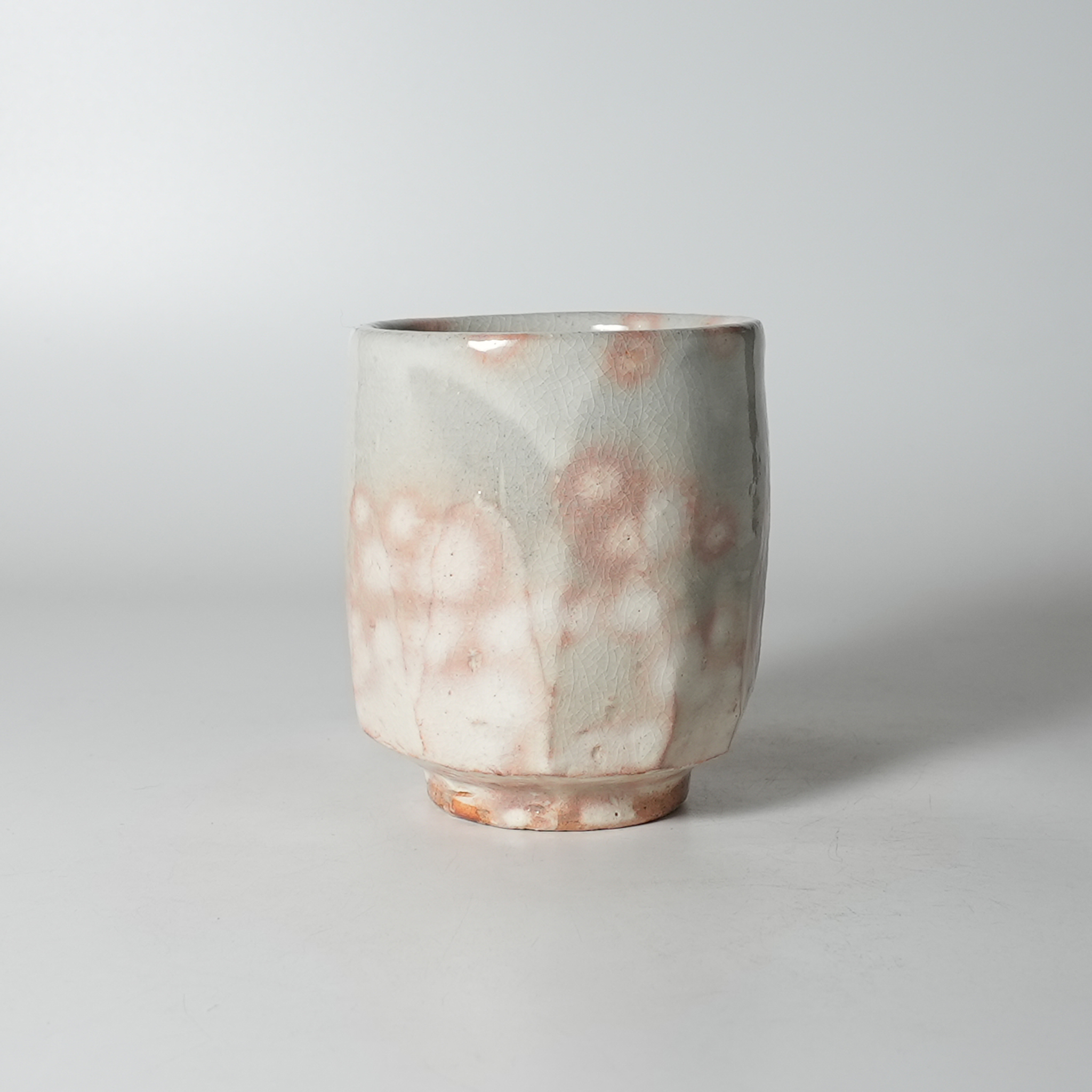 岡田裕 萩灰被 花入 共箱 萩焼 山口県指定無形文化財萩焼保持者 茶道具